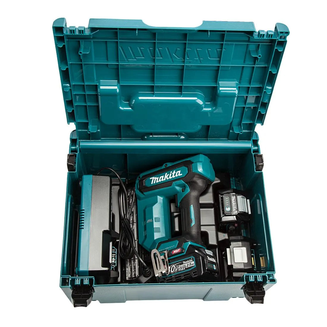 Makita FN001GD201 40mm 40V 2 x 2.5Ah Li-Ion XGT Brushless Second Fix Cordless Nail Gun | High Power & Precision