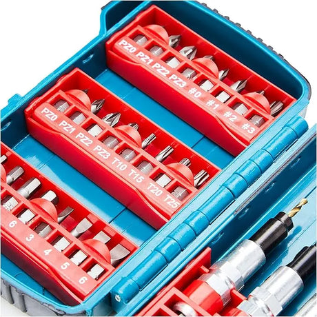 Makita P-70552 28 Piece Professional Quad Driver Set | Versatile Screwdriver, Pilot Drill, and Countersink Kit