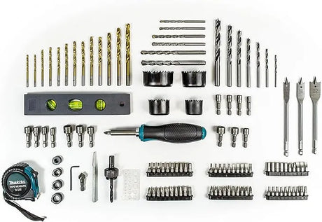 Makita P-90370 120 Piece Drill and Bit PRO Accessory Set | Versatile, High-Speed Steel Bits for Multiple Applications