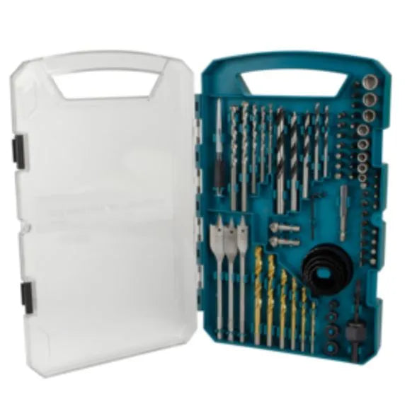 Makita P-90641 75 Piece Drill Bit and Saw Set | Comprehensive Set with Titanium Coated Drill Bits