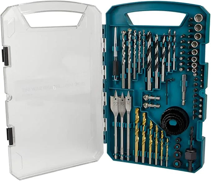 Makita P-90641 75 Piece Drill Bit and Saw Set | Comprehensive Set with Titanium Coated Drill Bits