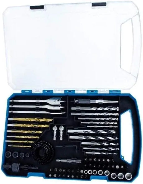 Makita P-90641 75 Piece Drill Bit and Saw Set | Comprehensive Set with Titanium Coated Drill Bits
