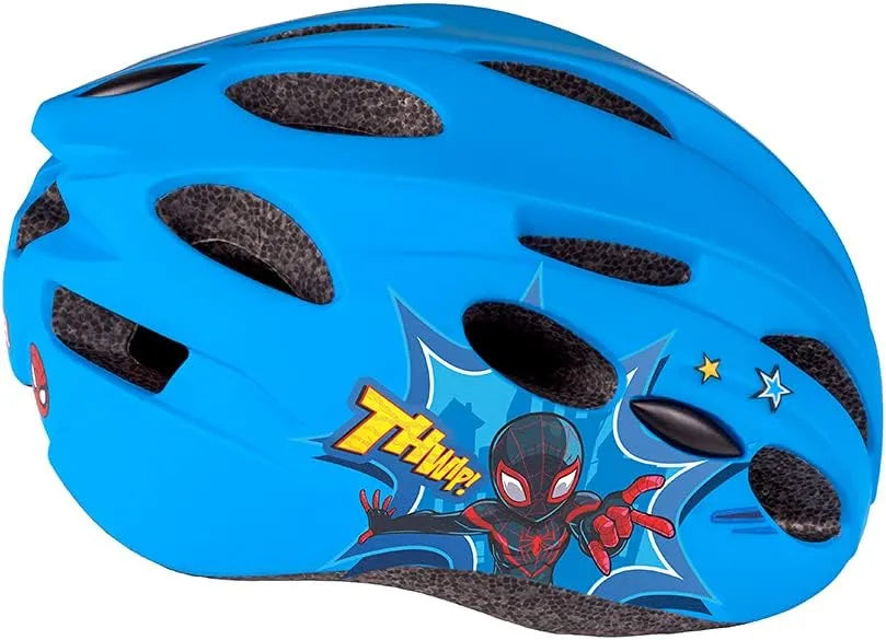 Marvel Spiderman Kids Helmet | Blue In-Mold Bike Helmet 52-56 cm
