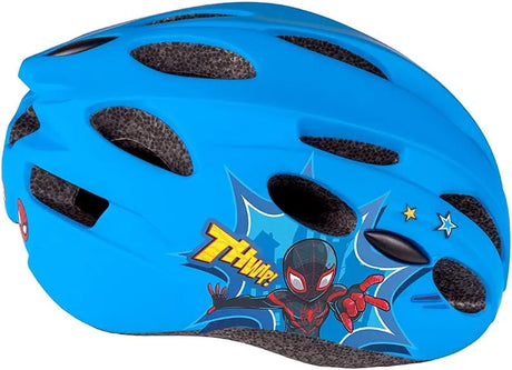 Marvel Spiderman Kids Helmet | Blue In-Mold Bike Helmet 52-56 cm