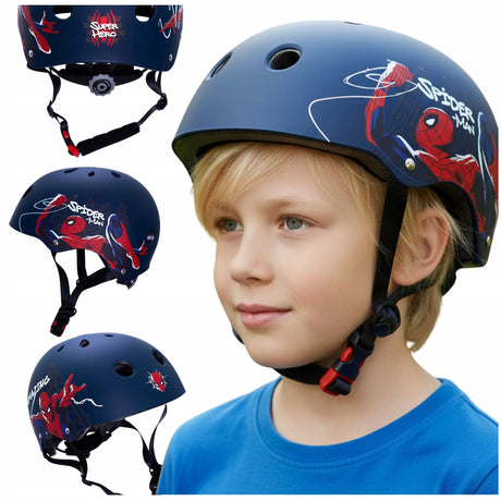 Marvel Spiderman Kids Sports Helmet | Adjustable Cycling Helmet 52-56 cm