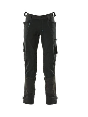 MASCOT Stretch Work Trousers - Black with Kneepad Pockets & Dyneema® (17079-311-09)