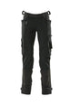 MASCOT Stretch Work Trousers - Black with Kneepad Pockets & Dyneema® (17079-311-09)