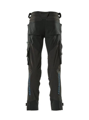 MASCOT Stretch Work Trousers - Black with Kneepad Pockets & Dyneema® (17079-311-09)