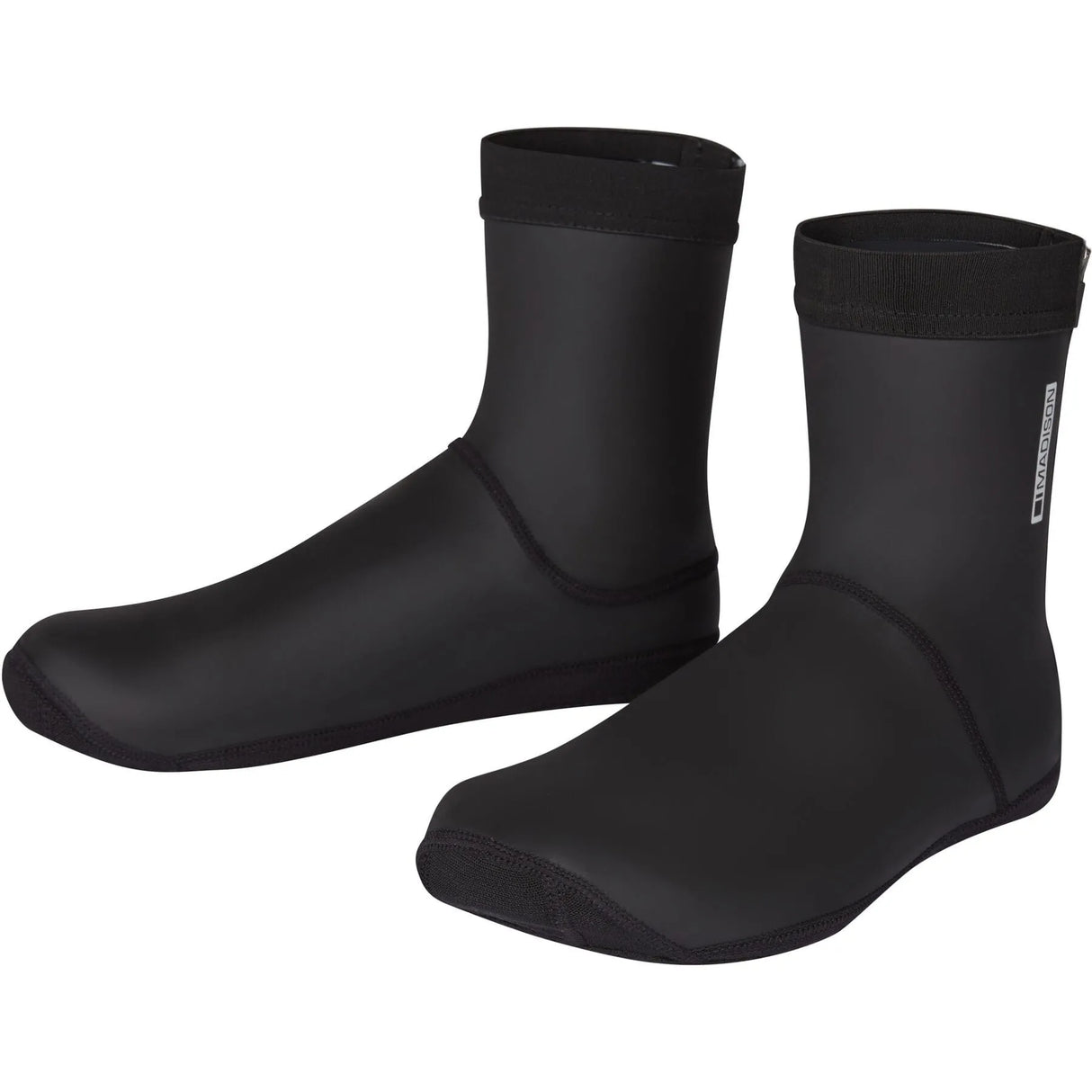 Flux Closed Sole Overshoes - Waterproof and Windproof Cycling Overshoes (Black).
