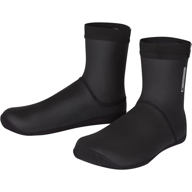 Flux Closed Sole Overshoes - Waterproof and Windproof Cycling Overshoes (Black).