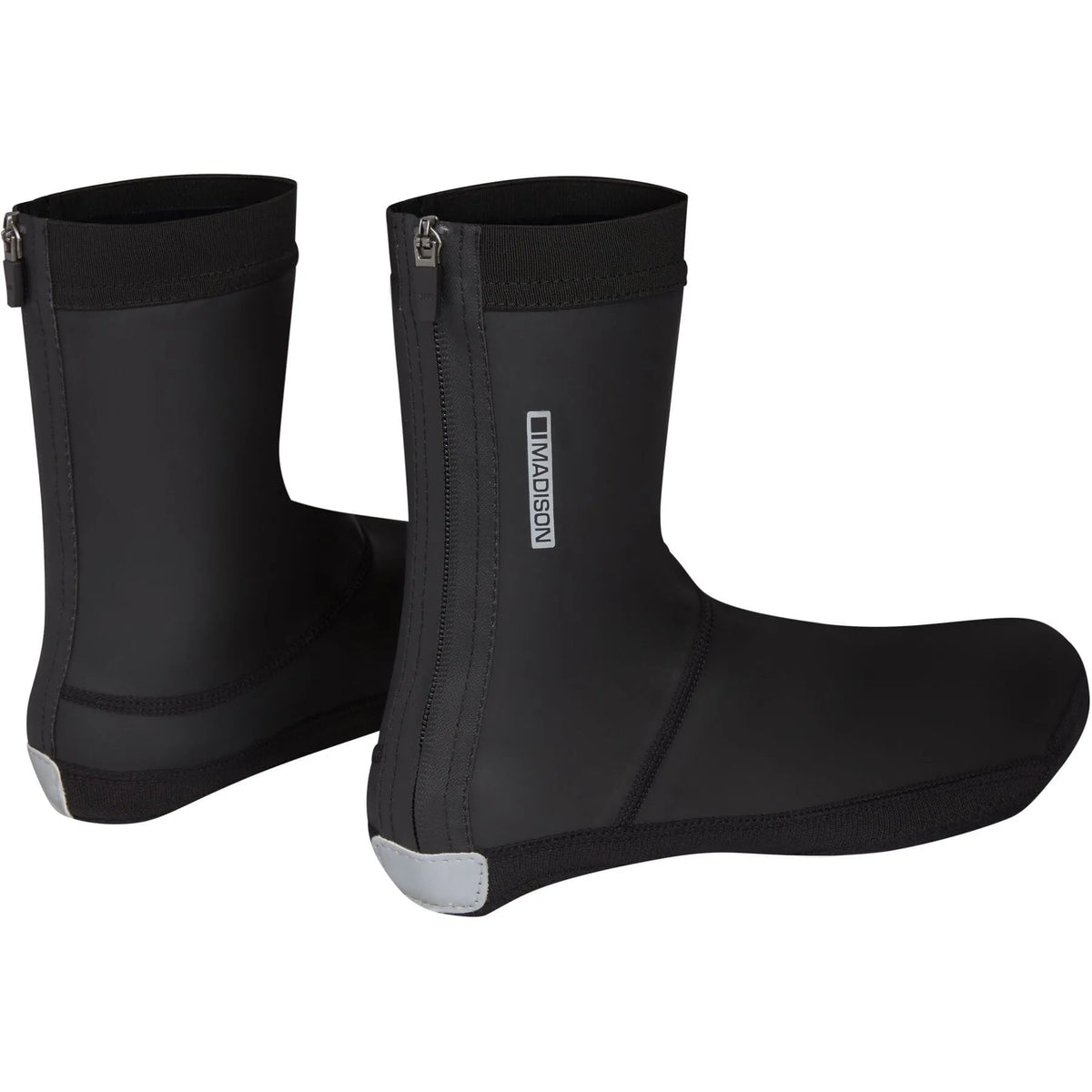 Flux Closed Sole Overshoes - Waterproof and Windproof Cycling Overshoes (Black).