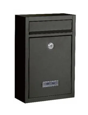 Metal Post Box Black