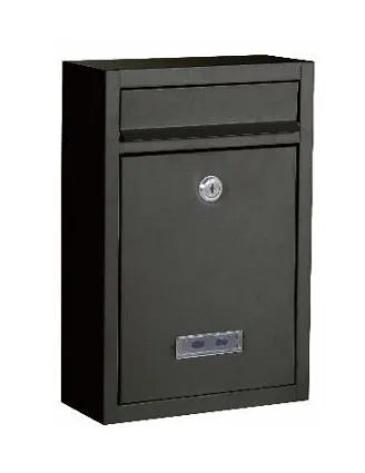 Metal Post Box Black