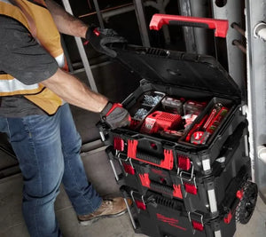 Milwaukee 3 Piece PACKOUT™ Rolling Storage System Set - 4932464244 | Durable Jobsite Organization