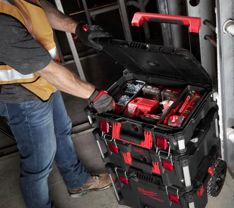Milwaukee 3 Piece PACKOUT™ Rolling Storage System Set - 4932464244 | Durable Jobsite Organization