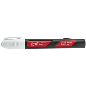 Milwaukee 48223711 INKZALL Liquid Paint Marker - White | Durable Site Marker for All Surfaces