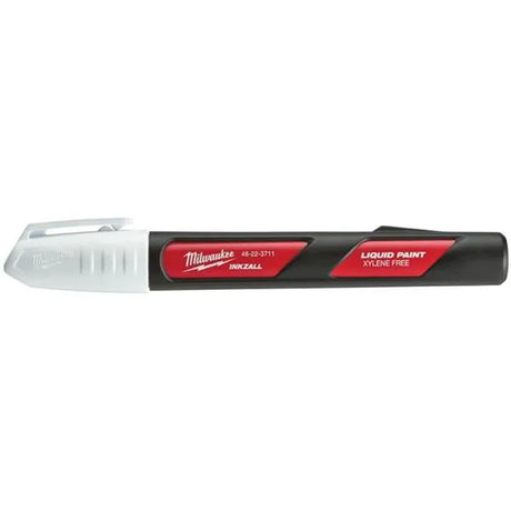 Milwaukee 48223711 INKZALL Liquid Paint Marker - White | Durable Site Marker for All Surfaces