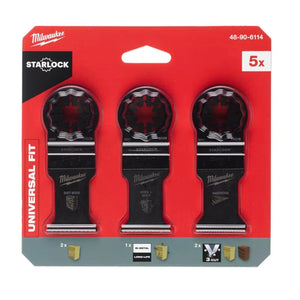 Milwaukee 48906114 OMT 5 Piece Wood Blade Set | Multi-Tool Blades for Wood & Nails