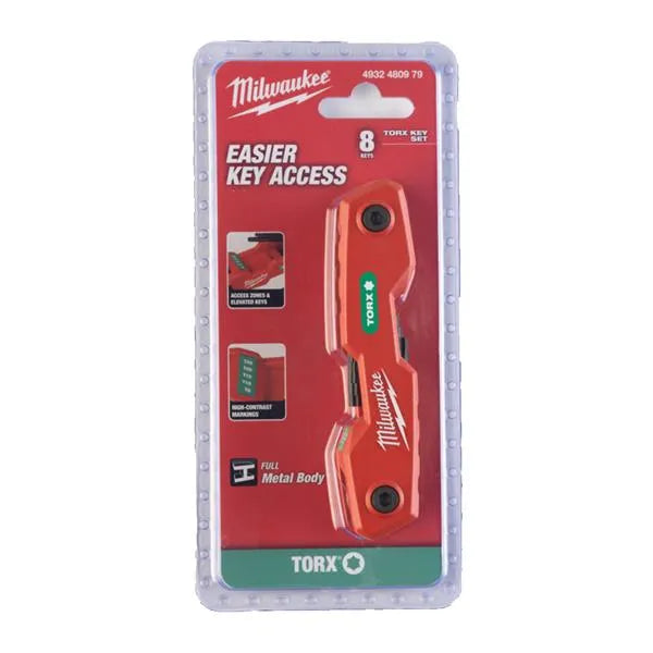 Milwaukee 4932480979 Folding Torx Key Set 8‑pc