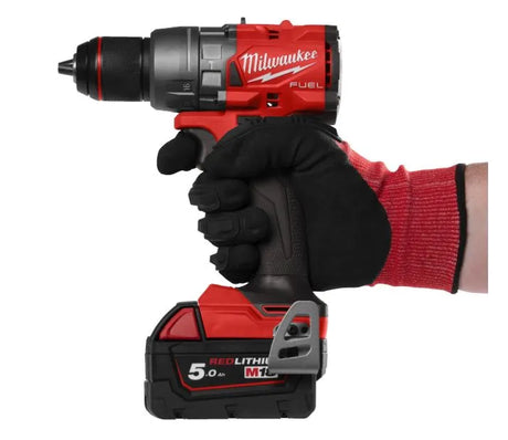 Milwaukee M18FPD3-502X M18 Fuel Gen 4 Percussion Combi Drill - 2x5Ah Batteries, Charger & Case