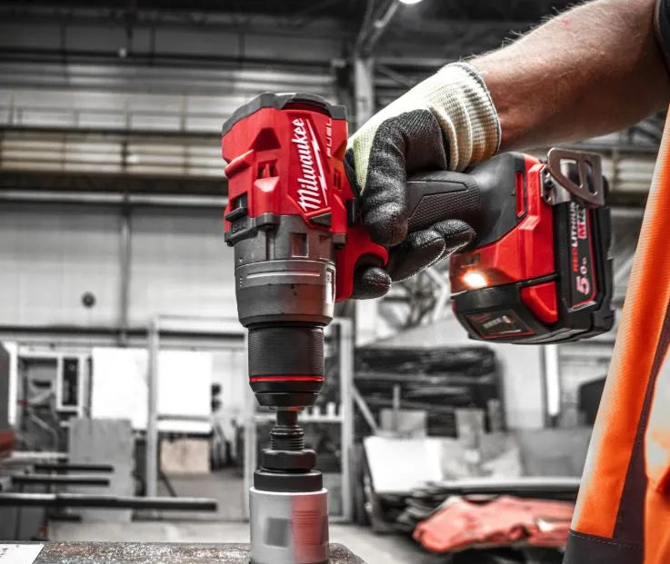 Milwaukee M18FPD3-502X M18 Fuel Gen 4 Percussion Combi Drill - 2x5Ah Batteries, Charger & Case