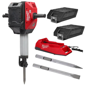 Milwaukee MX Fuel 25KG Class 28mm Hex Demolition Hammer + x2 Free Batteries