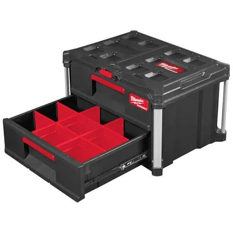 Milwaukee Packout 2 Drawer Tool Box - Modular Storage with Secure, Customizable Drawers