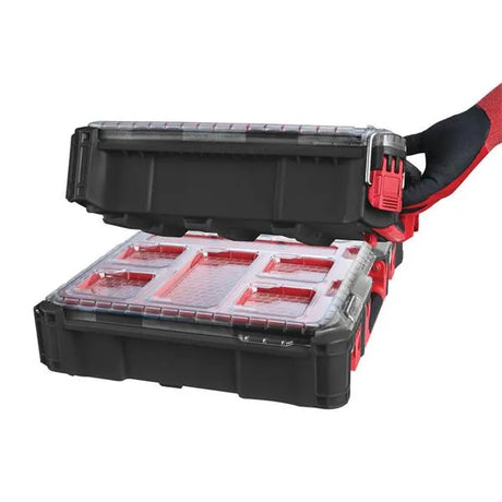 Milwaukee Packout Organizer with 10 Removable Bins, IP65 Rated - Durable Jobsite Storage
