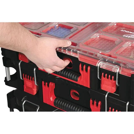 Milwaukee Packout Organizer with 10 Removable Bins, IP65 Rated - Durable Jobsite Storage