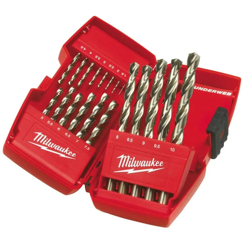 Milwaukee Thunderweb HSS-G 19-Piece Metal Drill Bit Set - High-Durability Precision Bits