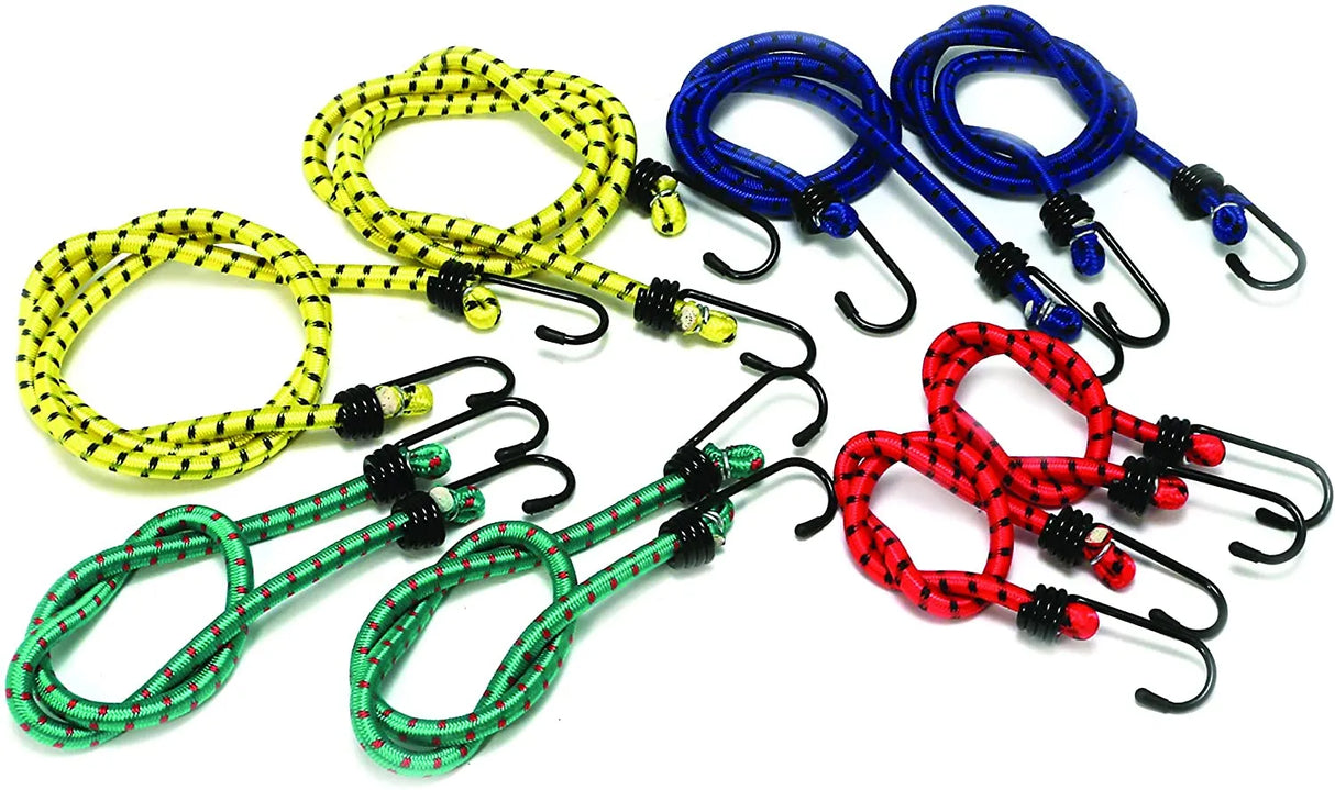 Hilka 8 Piece 8mm Mixed Sizes Bungee Strap Set