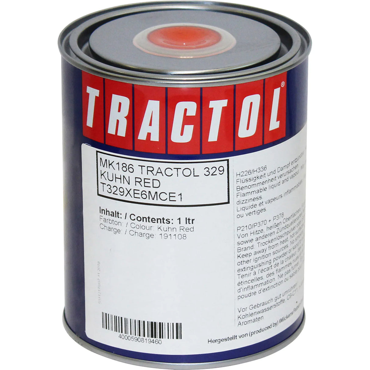 Tractol Paint 1L Kuhn Red - MK186