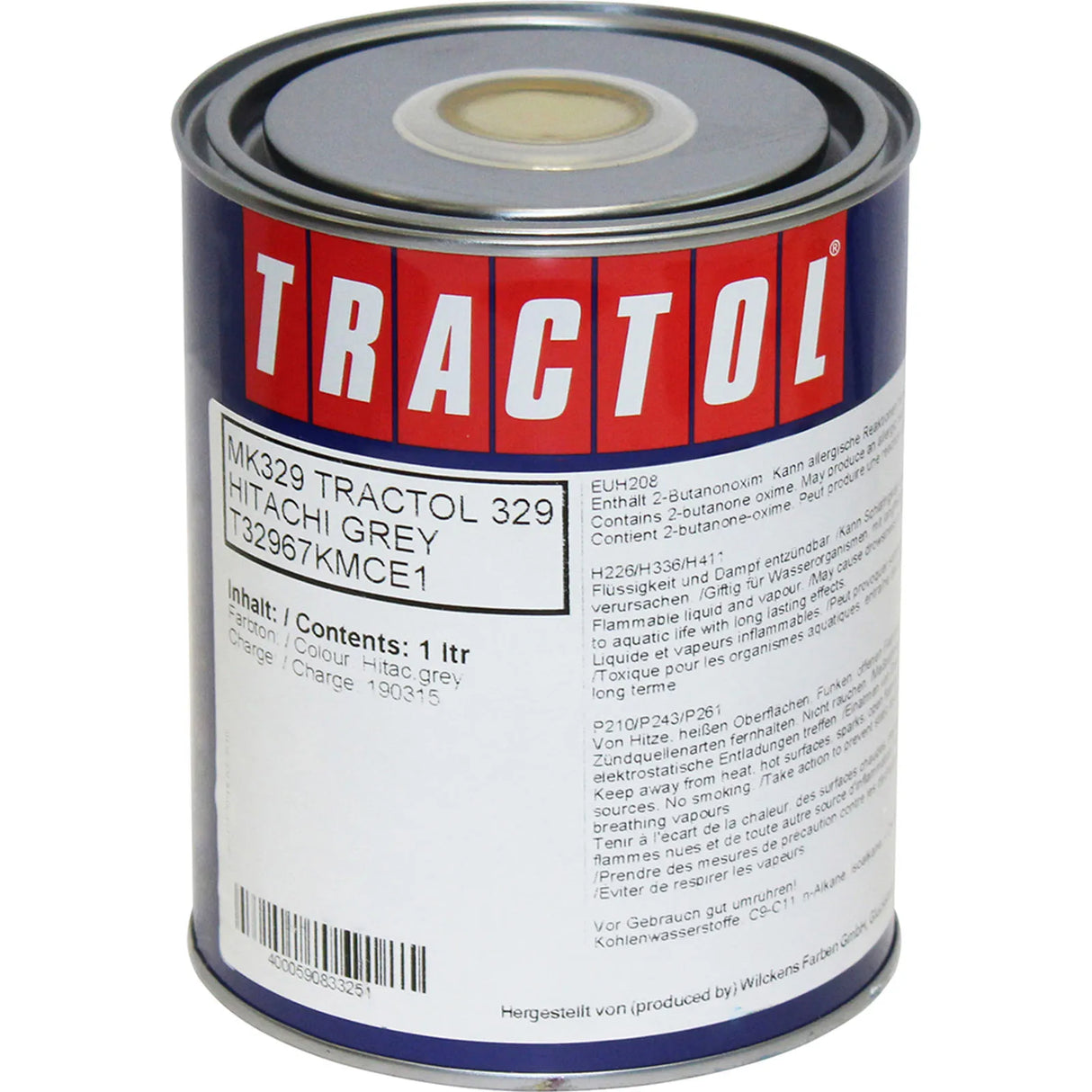 Tractol Paint 1L Hitachi Cab Grey - MK329