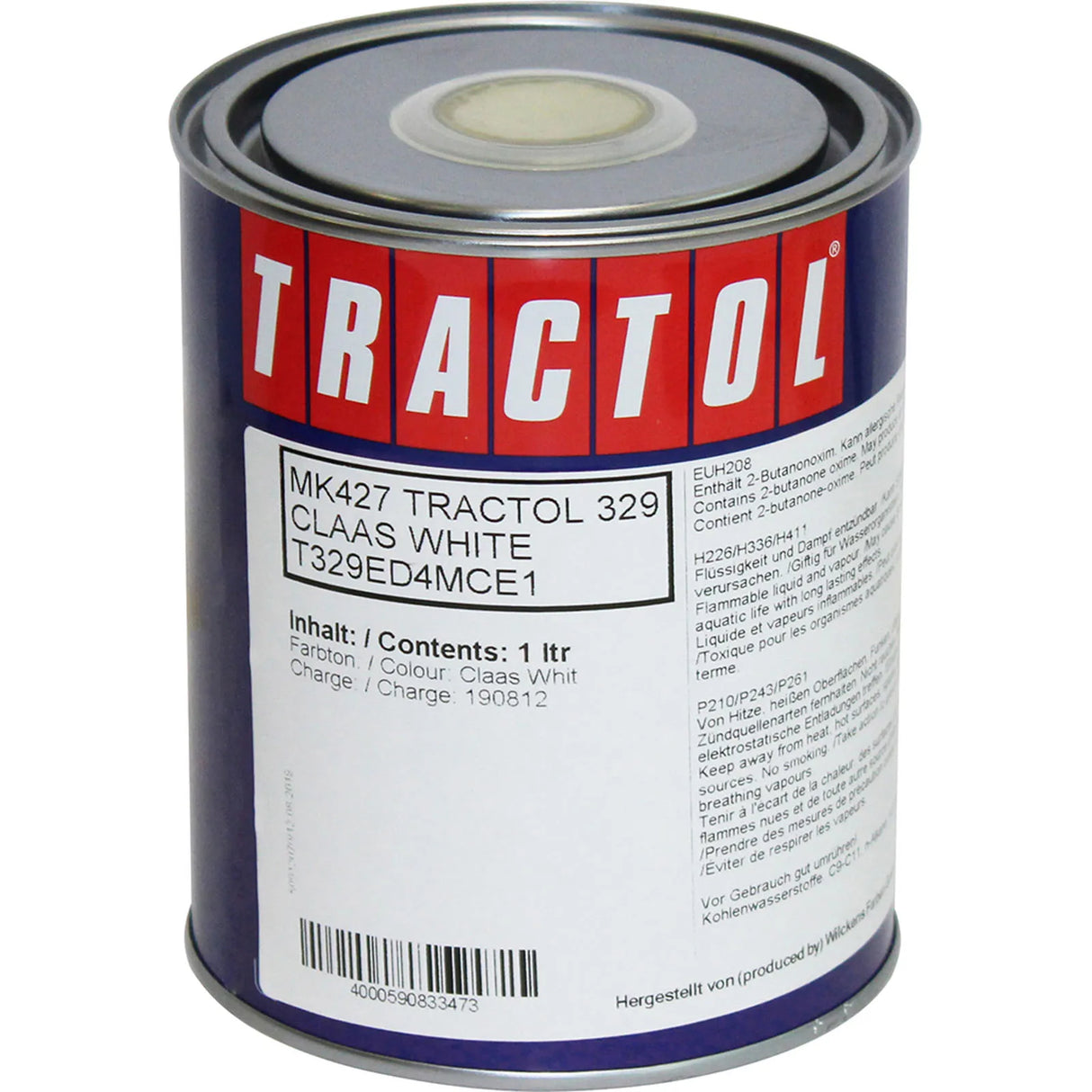 Tractol Paint 1L Claas White - MK427