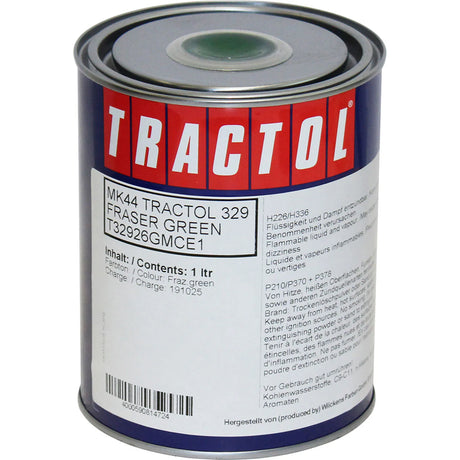 Tractol Fraser Green 1L Paint – High Gloss Agricultural & Machinery Finish - MK44