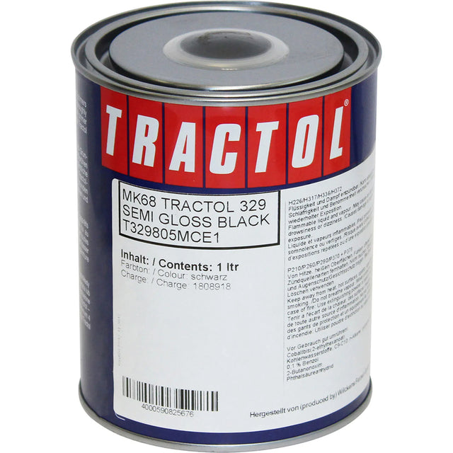 Tractol Paint 1L Case Semi Glass Black - MK68 