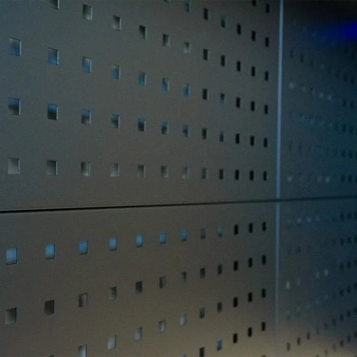 Jefferson Modular Storage System Combo with LED Lights - Lockable Units & Wooden Work Bench