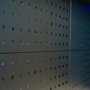 Jefferson Modular Storage System Combo with LED Lights - Lockable Units & Wooden Work Bench