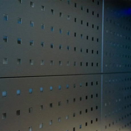 Jefferson Modular Storage System Combo with LED Lights - Lockable Units & Wooden Work Bench