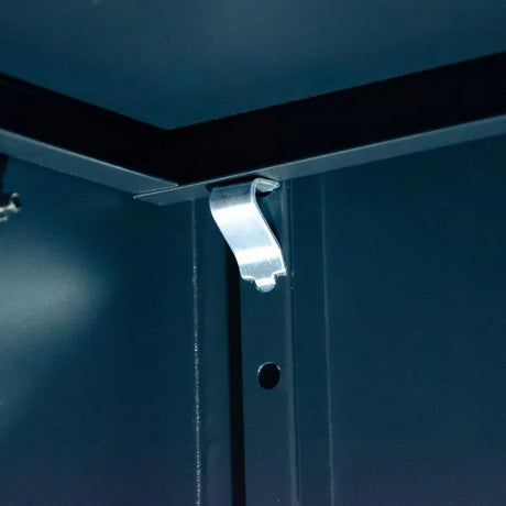 Jefferson Modular Storage System Combo with LED Lights - Lockable Units & Wooden Work Bench