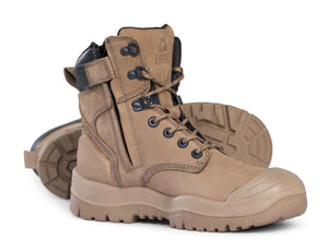 Mongrel 561060 High Leg ZipSider Safety Boot Stone