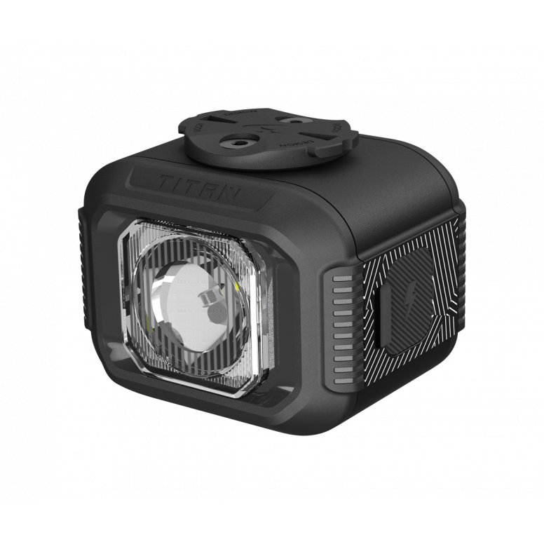Moon Titan Mini Bike Light Black - 700 Lumen Front Light, USB Rechargeable