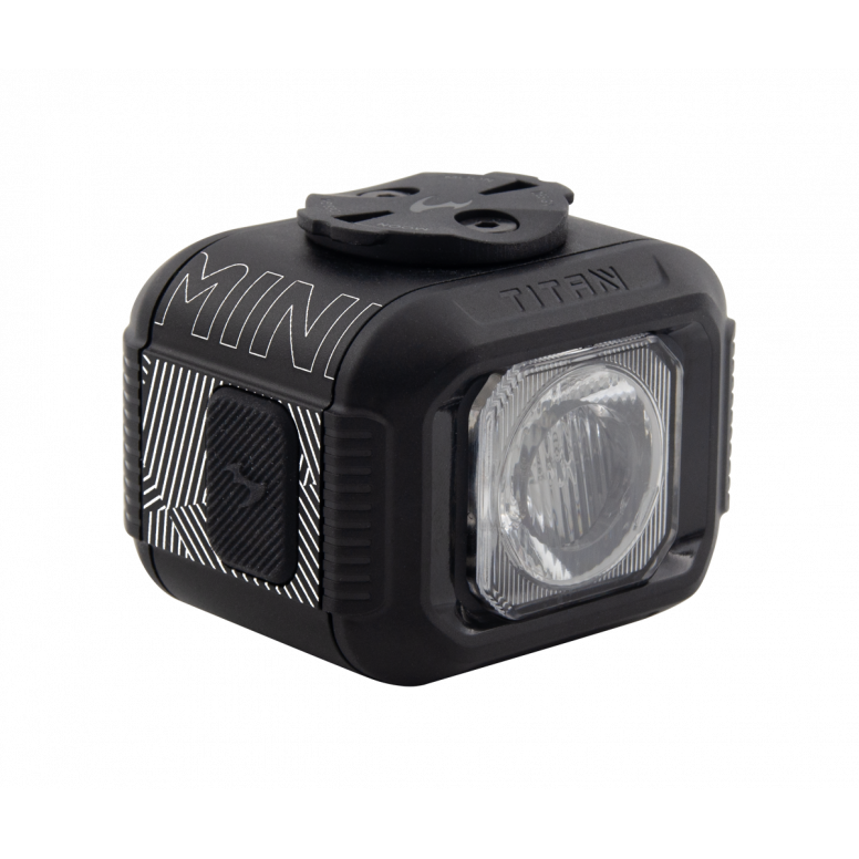 Moon Titan Mini Bike Light Black - 700 Lumen Front Light, USB Rechargeable