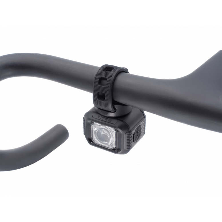 Moon Titan Mini Bike Light Black - 700 Lumen Front Light, USB Rechargeable
