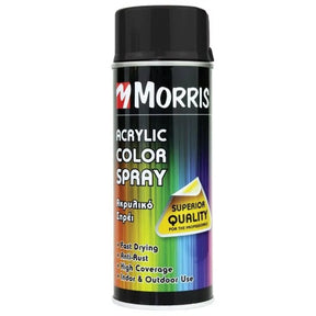 Morris Acrylic Spray Paint Matt Black 400ml - RAL 9005