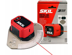 Skil 1900 AA Digital Line Laser Level - Precision Leveling Tool with Magnetic Edge & Protractor Base - 3 Year Warranty