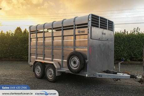 M-Tec 12ft x 6ft Twin Axle Livestock Trailer