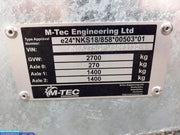 M-Tec 8ft x 4ft 2" Twin Axle Trailer