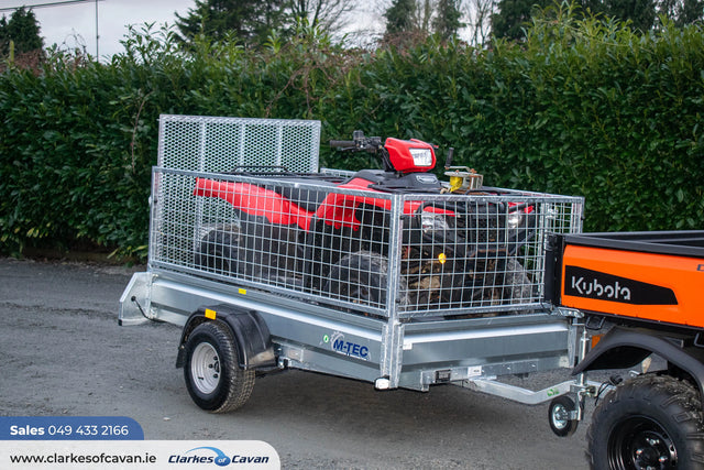 M-Tec 7ft4" x 4ft 4" Quad Master Trailer with Side Access Gate