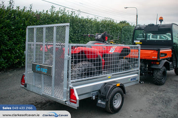 M-Tec 7ft4" x 4ft 4" Quad Master Trailer with Side Access Gate